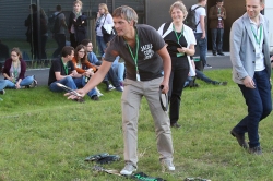 Johan Hofkens at the Frisbee competition