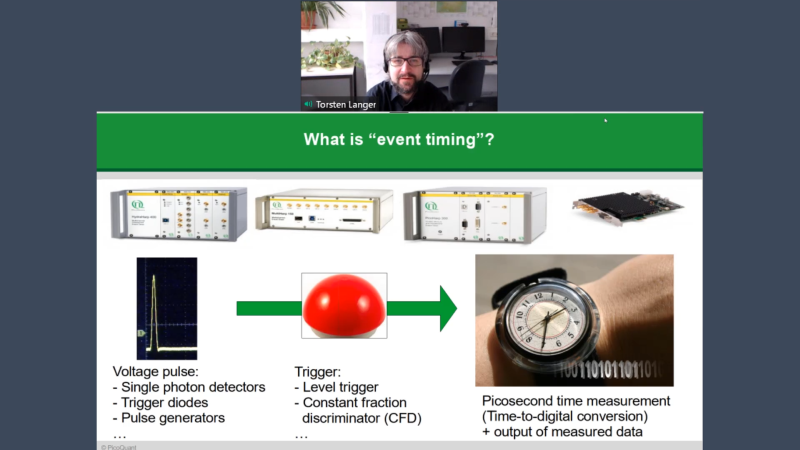 Image Webinar on our new fast and precise event timer and TCSPC unit MultiHarp 160