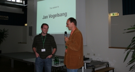 Student award winner at the single molecule workshop 2008