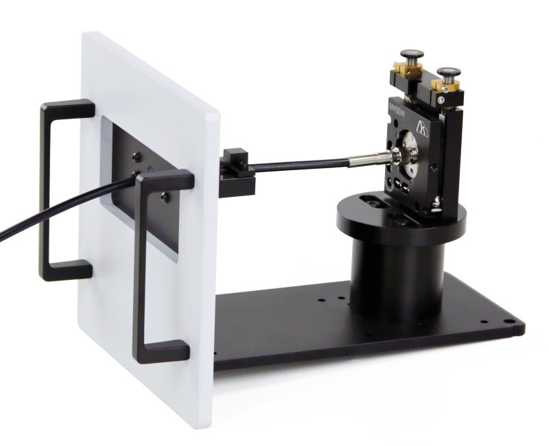 Sample mounting unit with fiber coupling sample holder