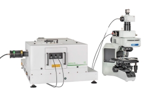 The FluoMic microscope combining a FluoTime 300 and a microscope.
