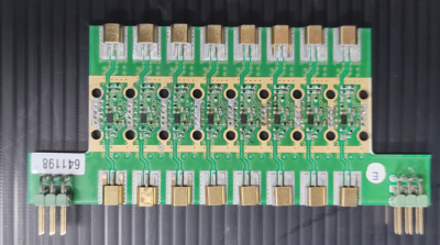 8-channel cryogenic preamplifier layout