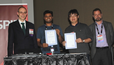 Narain Karedla and Quan Wang - winner young investigator award at BIOS 2013 along with the jury