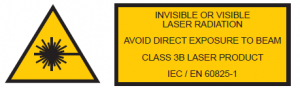 LDH-P-FA warning class 3b laser product