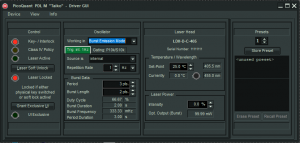 Screen shot of the PicoQuant laser driver software GUI | Taiko PDL M1