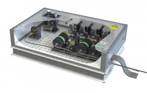 Laser Combining Unit (LCU) with 3 laser heads and fibre input