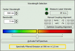 Solea - Sfotware GUI for wavelength selection