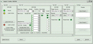 Screen shot of the operating software of the Sepia PDL 828 