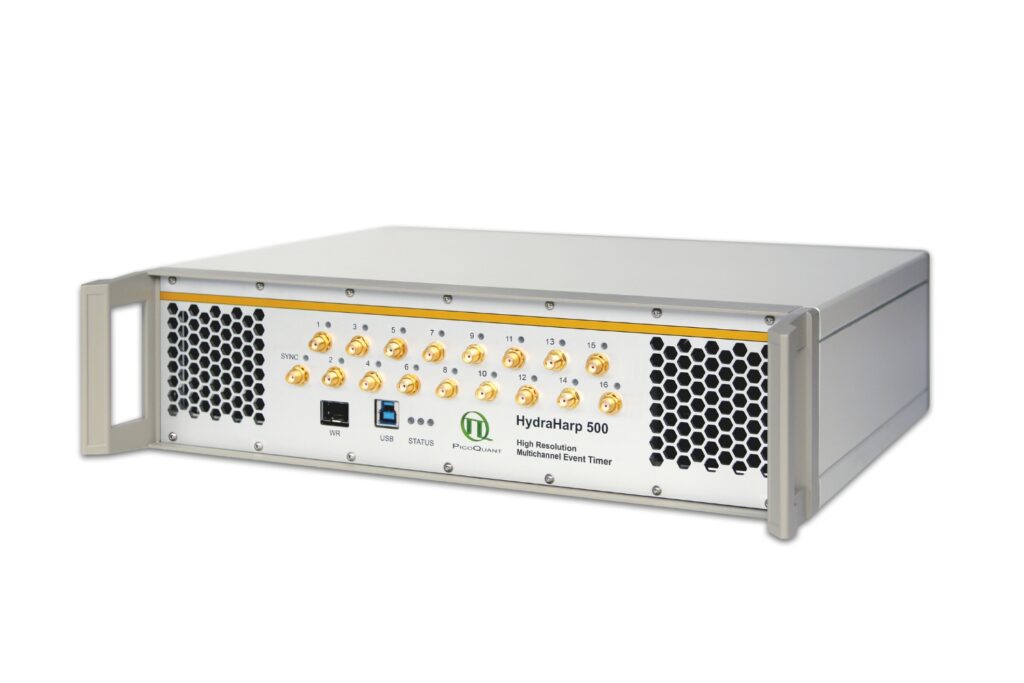 HydraHarp 500 multichannel TCSPC and time tagging unit front view