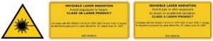 Laser Safety Warning Label (Class 3B, Class 4)