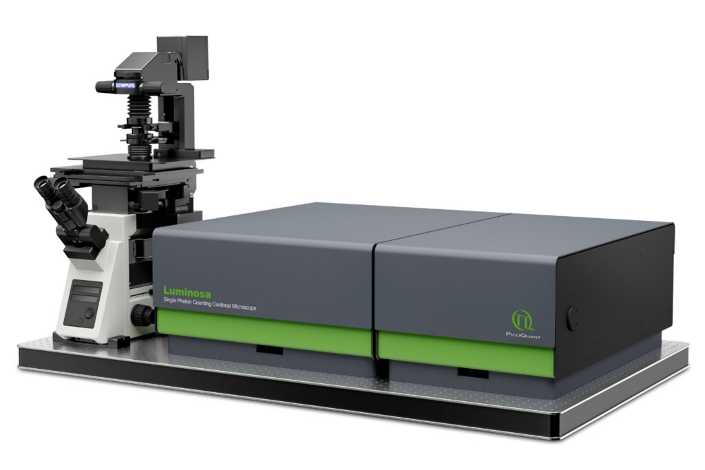 Luminosa single photon counting confocal fluorescence microscope designed for quantitative time-resolved and single-molecule imaging.
