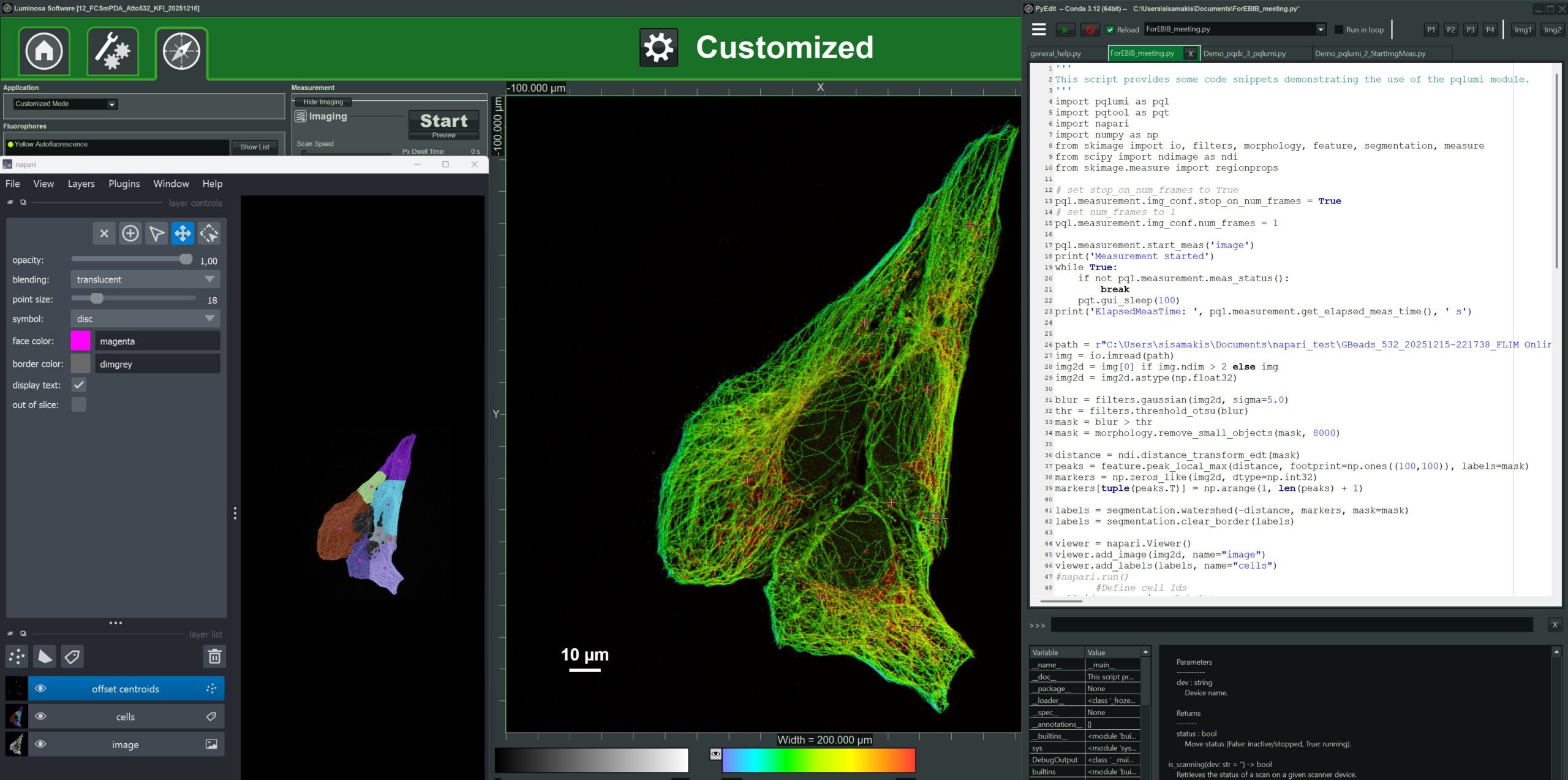lepton Photon フォトン New workflow for FRAP and a Python interface in Luminosa | PicoQuant
