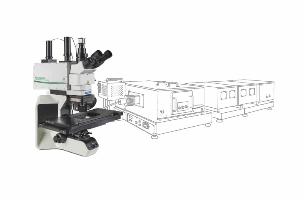 MicroTime 100 coupled to FluoTime 300 for micro-photoluminescence measurements