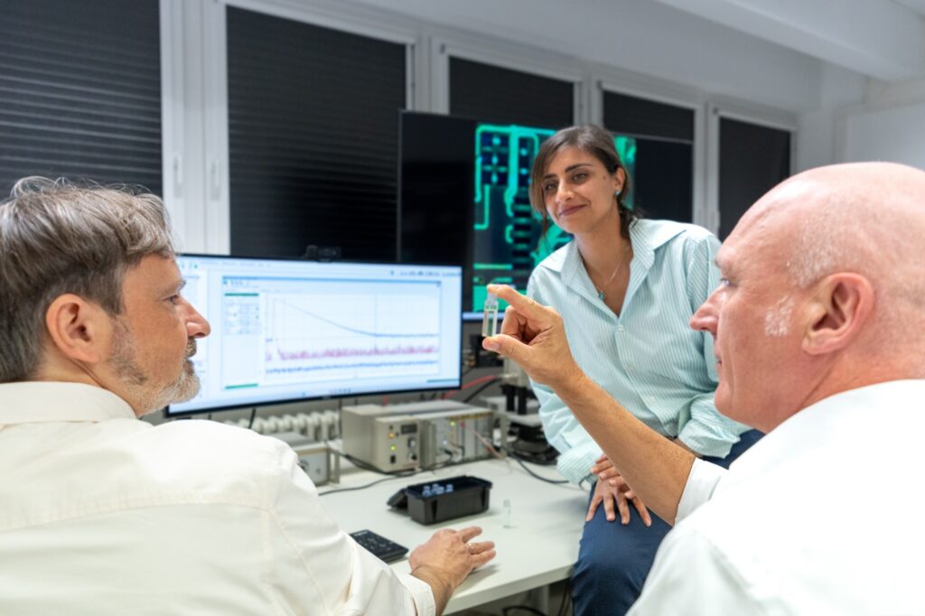 Working in the lab at PicoQuant