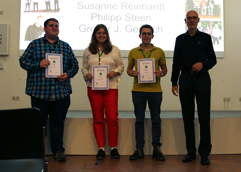 picture of the award winners and Rainer Erdmann